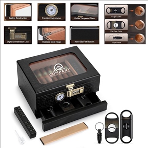 Cedar Wood Humidor Cigar Box